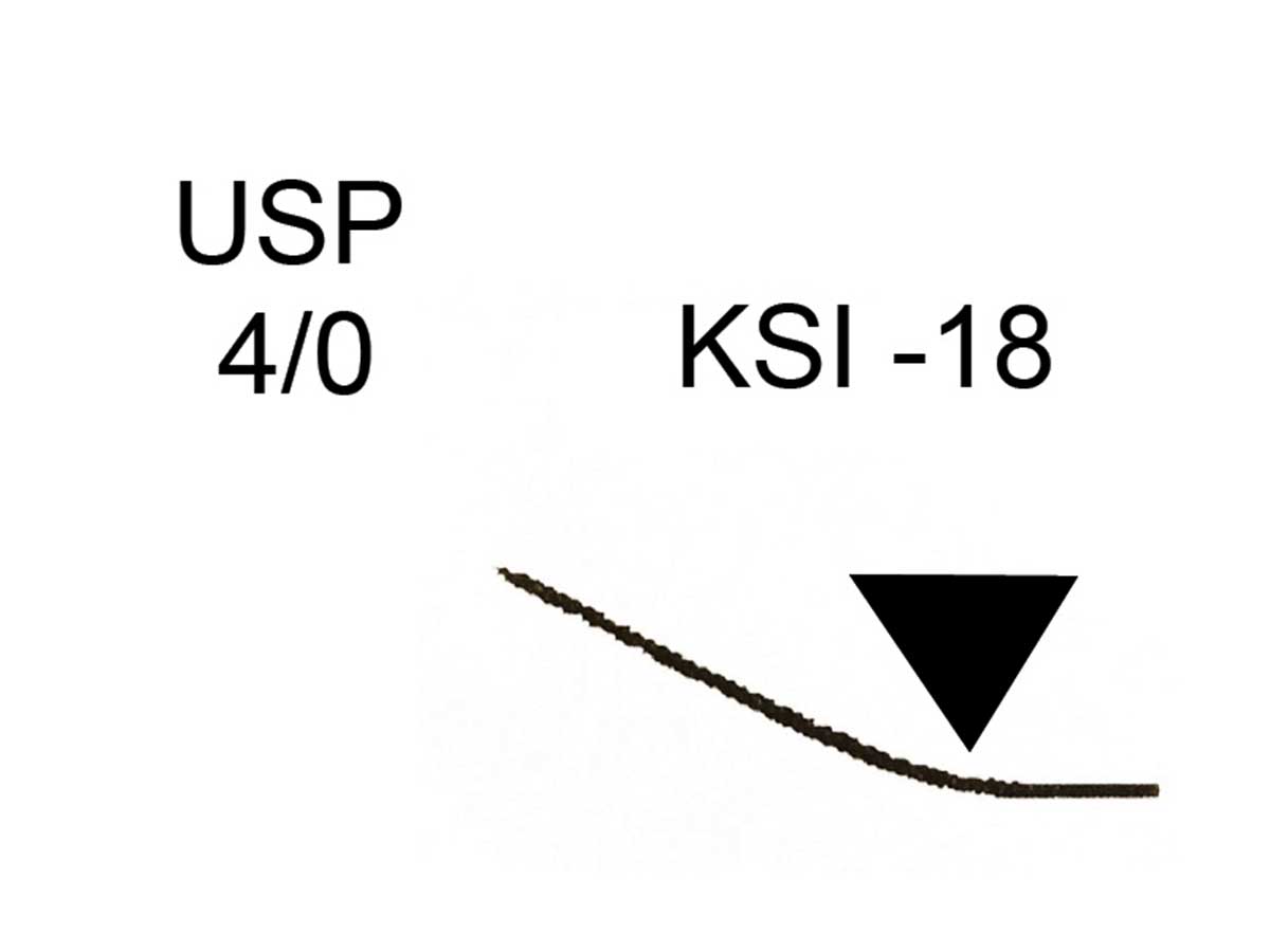 PTFE EP 1,5 Nadel: KSI-18 1x0,50 m USP 4/0 (12)