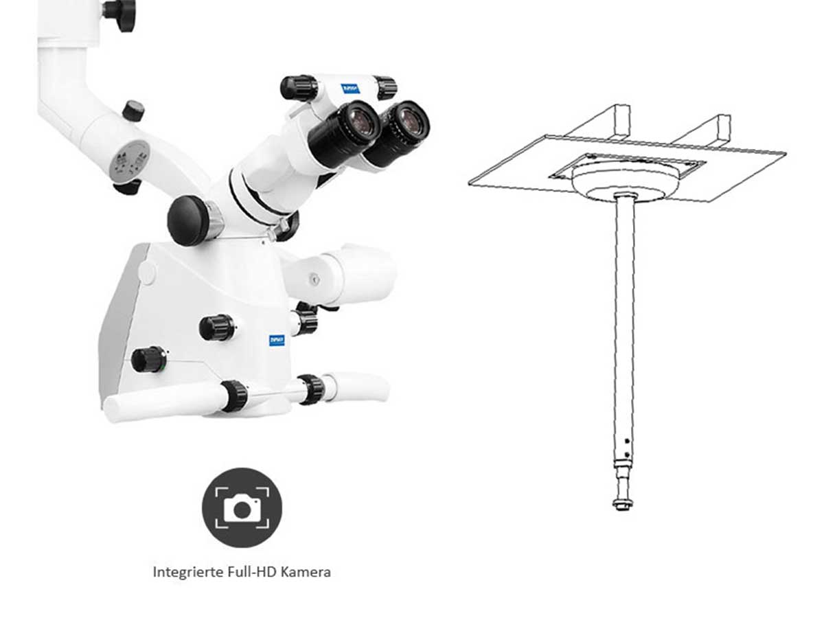 Mikroskop Komfort-Basic Plus (OMS2360) inkl. Full-HD Kameramit - Deckenhalterung