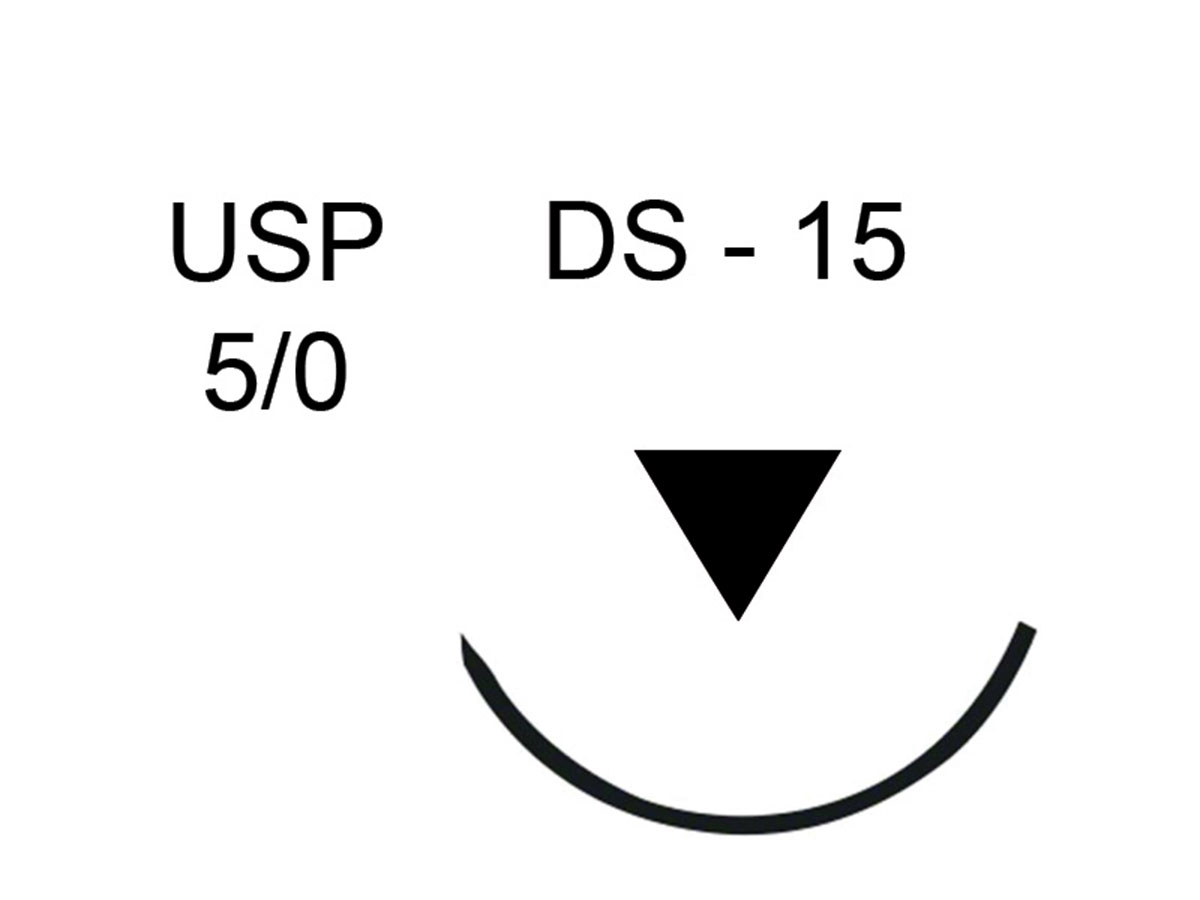 Supramid schwarz 5-0 0,50 m DS-15 (24)