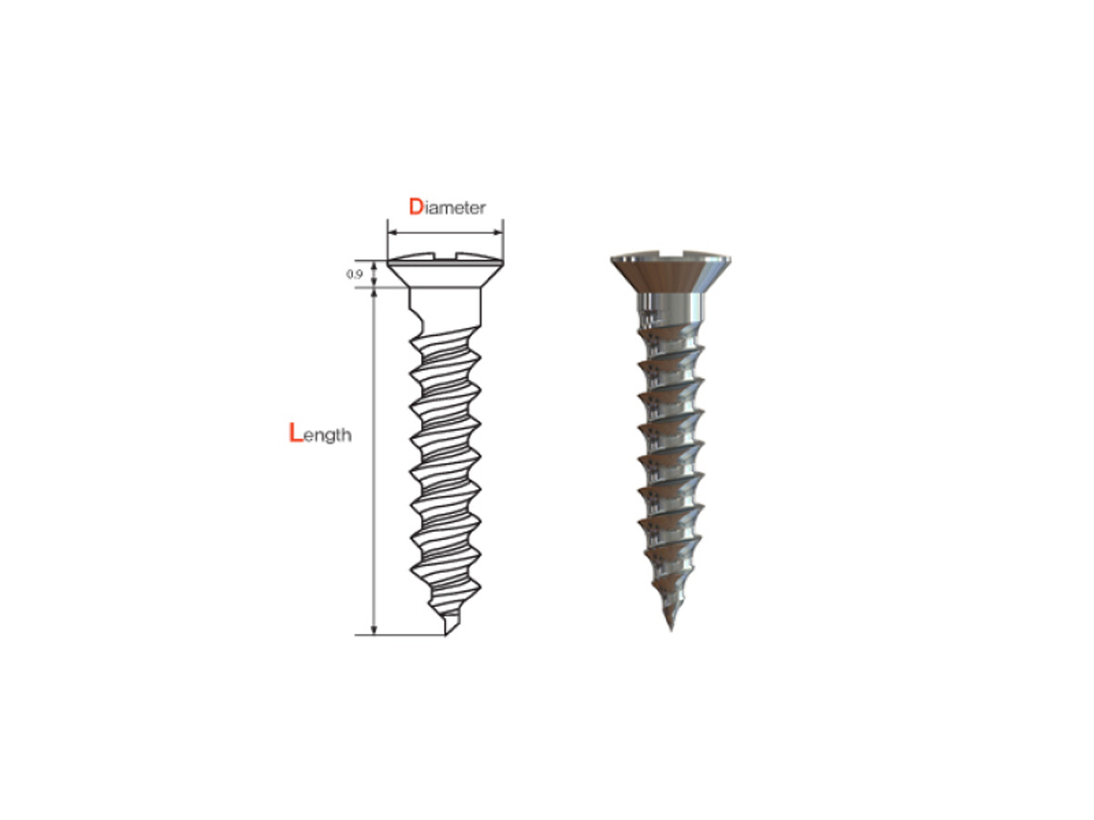 Titanium Bone Screw Ø1,4x8 mm (10)