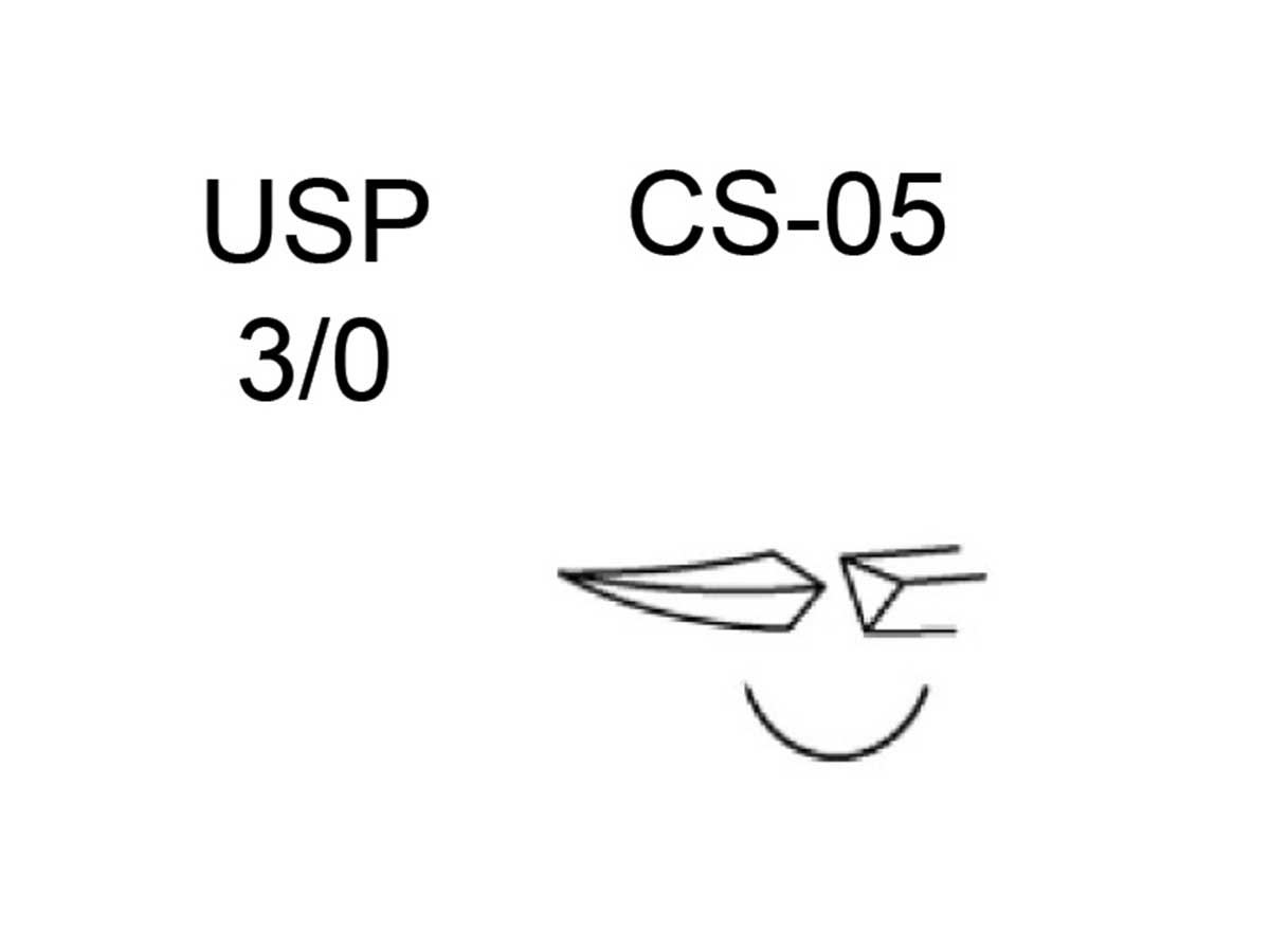 PTFE CS-05 3-0 EP-2 C22 16,3 mm 3/8 Circle Reverse Cutting (12)