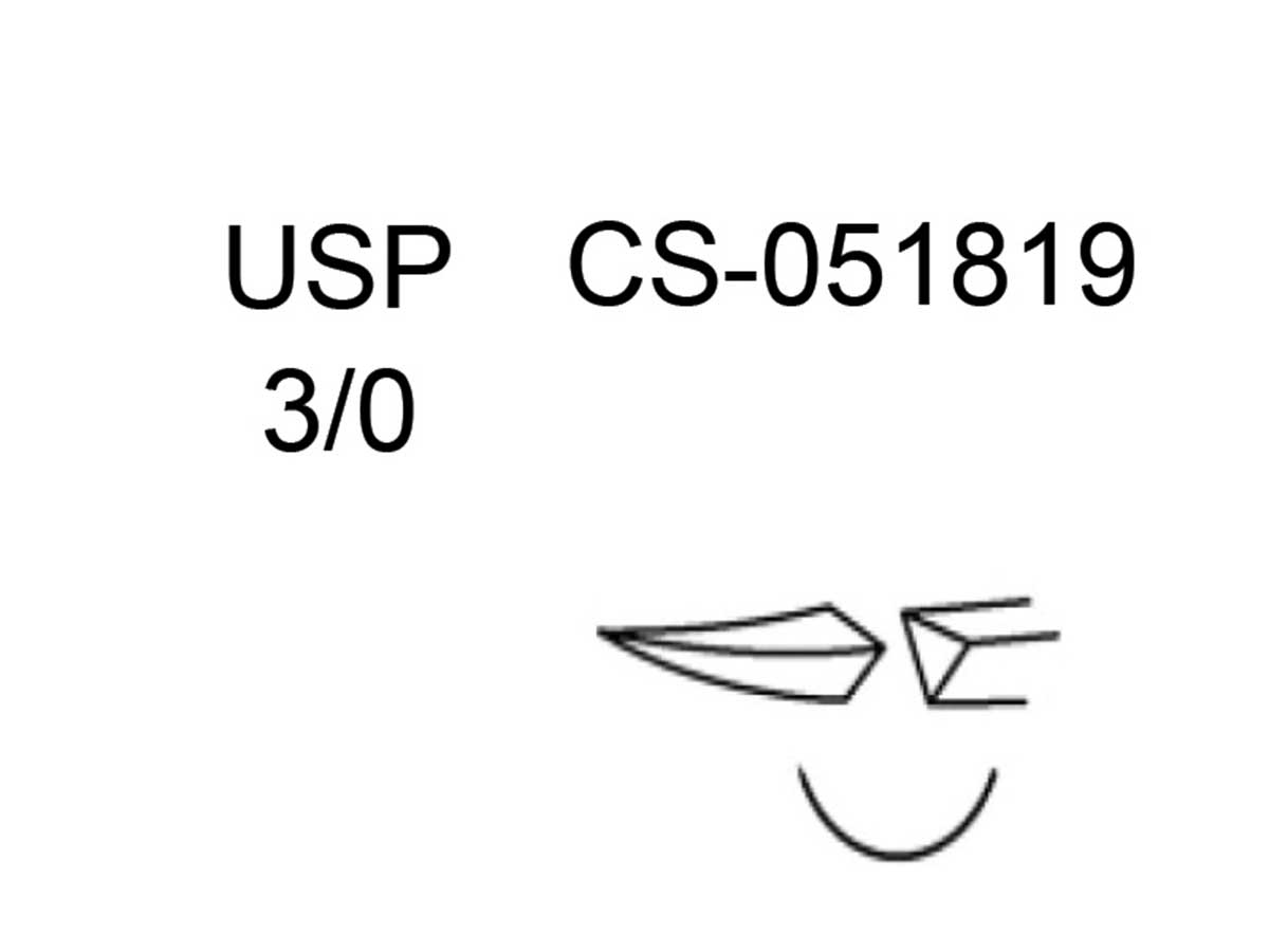 PTFE CS-051819 3-0 EP-2 19 mm 3/8 Circle Reverse Cutting (12)