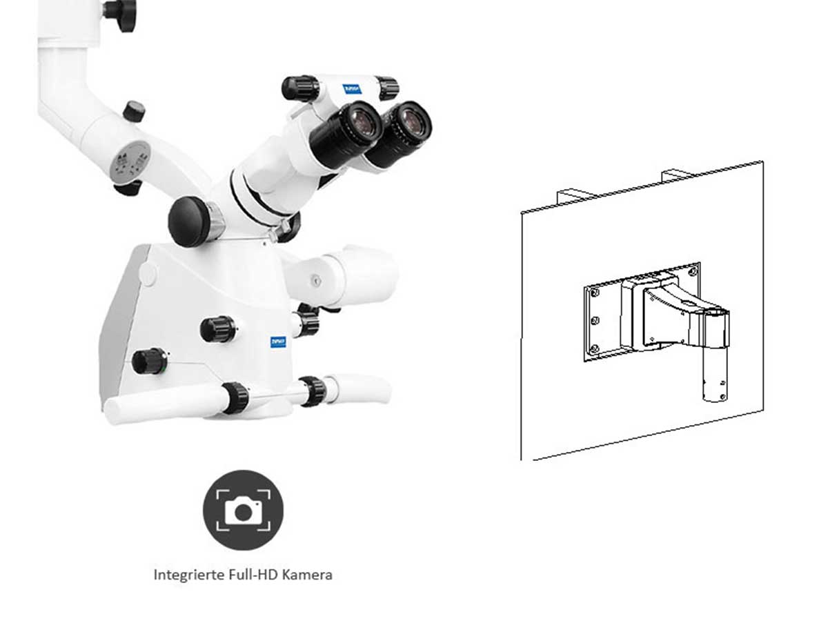 Mikroskop Komfort-Basic Plus (OMS2360) inkl. Full-HD Kameramit - Wandhalterung