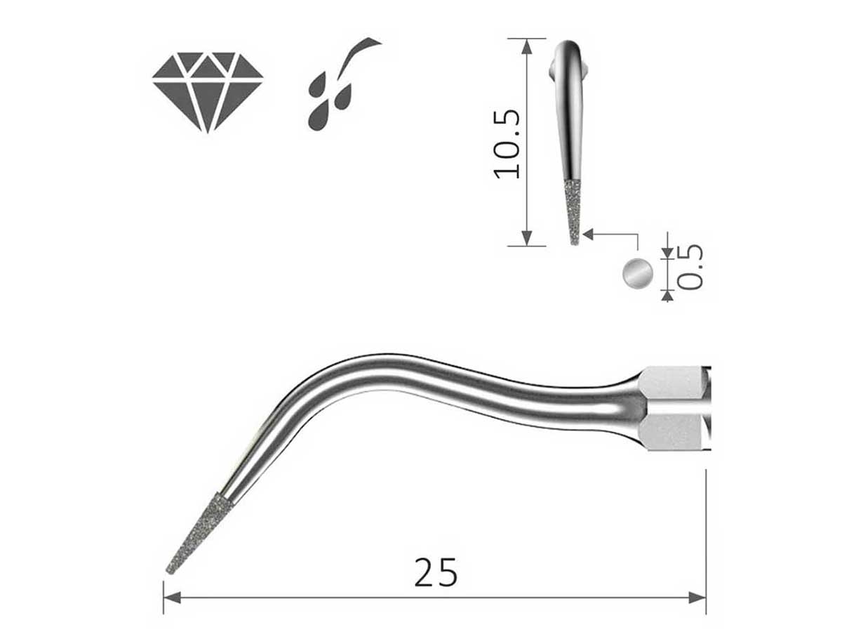 Keydent MyTip P4D - dimantiert Perio (passend für EMS** Kons-Ultraschallgeräte)